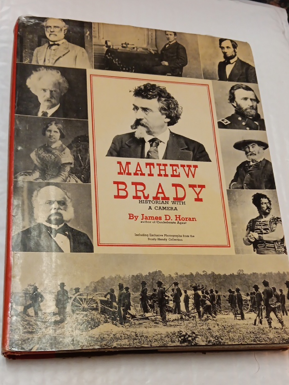 Mathew Brady Hardcover Coffee Table Book - Red and Cream Cover